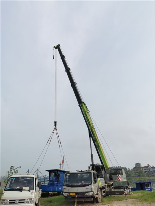 瑞昌市桥梁建设吊装案例